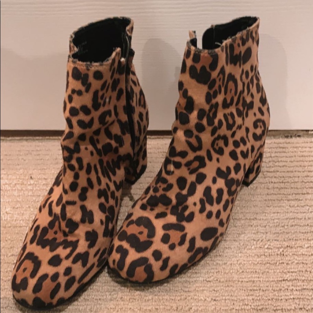 cheetah print booties